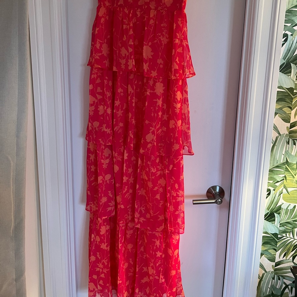 Amanda Uprichard Thaddea Maxi Dress in Pink Floral - Picture 7 of 9
